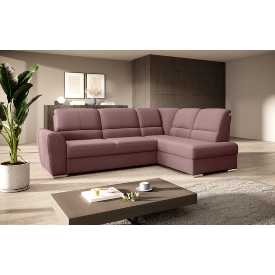 Kampinė sofa Siber su patalynės dėže, audinys Velvetmat 24