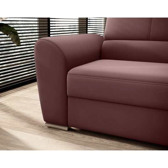 Kampinė sofa Siber su patalynės dėže, audinys Velvetmat 24
