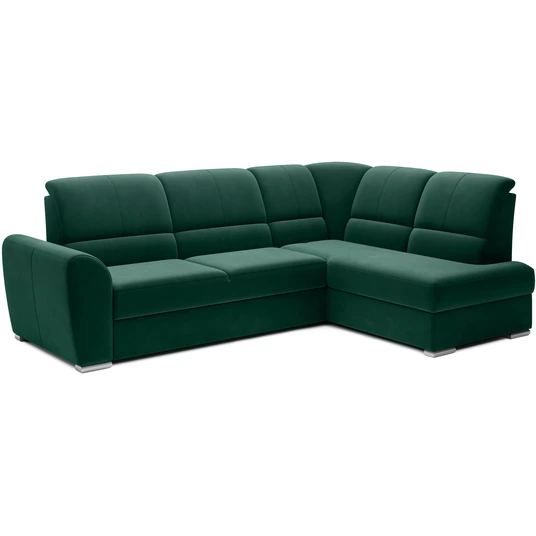 Kampinė sofa Siber su patalynės dėže, audinys Lukso 35