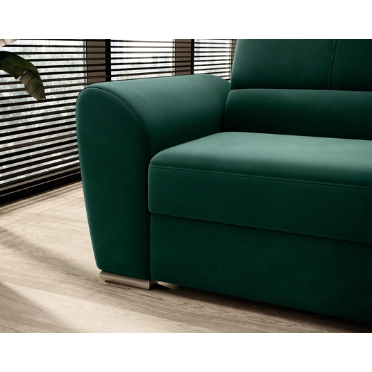 Kampinė sofa Siber su patalynės dėže, audinys Lukso 35