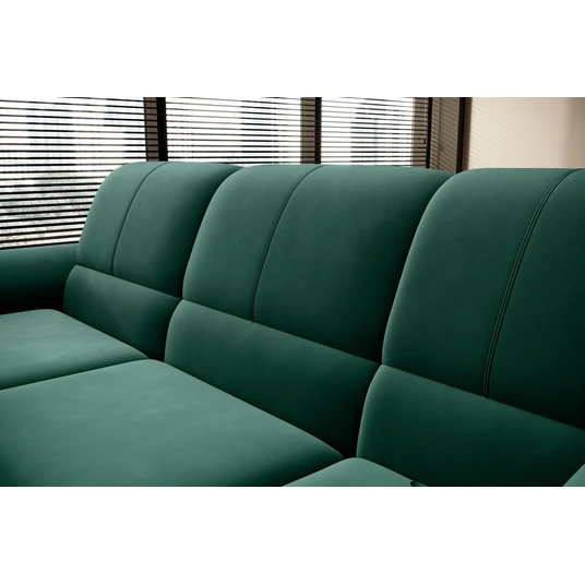 Kampinė sofa Siber su patalynės dėže, audinys Lukso 35