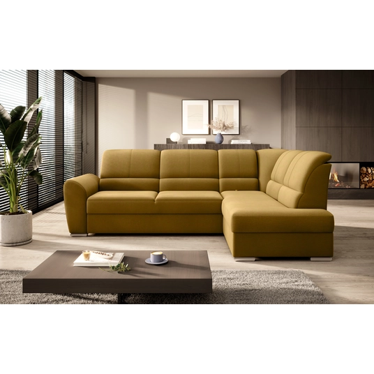 Kampinė sofa Siber su patalynės dėže, audinys Nube 45