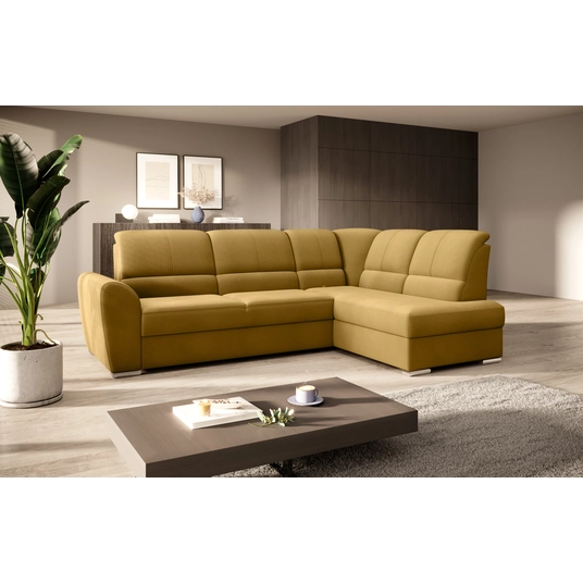 Kampinė sofa Siber su patalynės dėže, audinys Nube 45