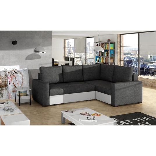 Kampinė sofa Corona su patalynės dėže, audinys Sawana 05, Soft 17
