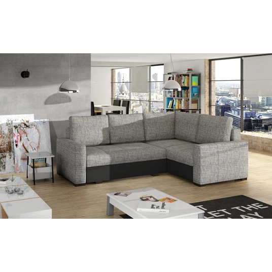 Kampinė sofa Corona su patalynės dėže, audinys Berlin 01, Soft 11