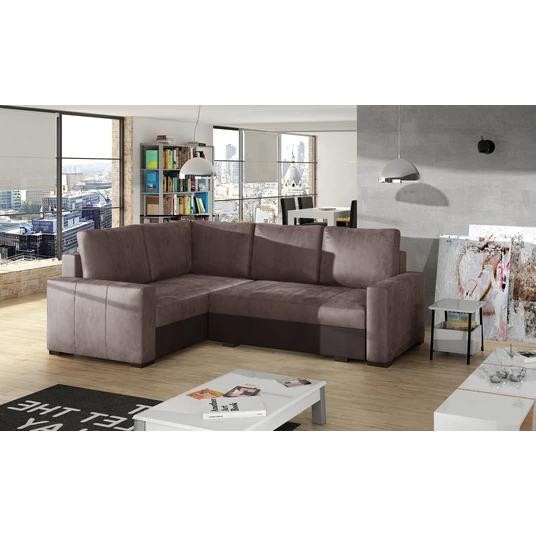 Kampinė sofa Corona su patalynės dėže, audinys Monolith 09, Monolith 29