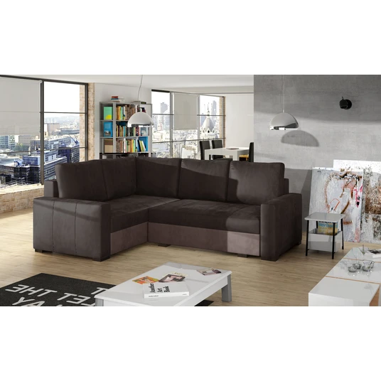 Kampinė sofa Corona su patalynės dėže, audinys Monolith 29, Monolith 09
