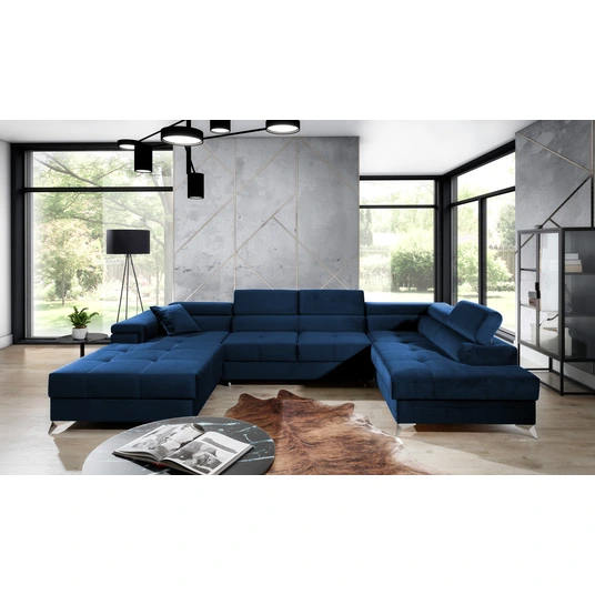 Kampinė sofa Eduardo su patalynės dėže, audinys Kronos 09