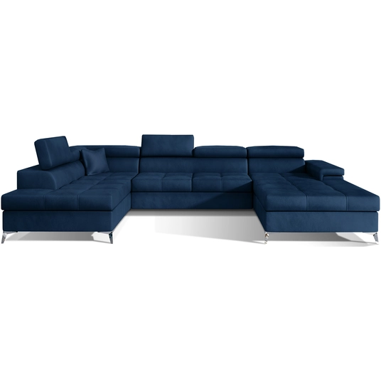Kampinė sofa Eduardo su patalynės dėže, audinys Monolith 77