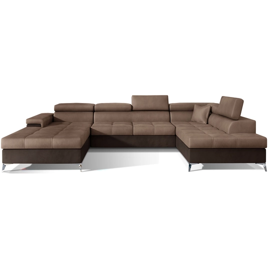 Kampinė sofa Eduardo su patalynės dėže, audinys Monolith 09, Monolith 29