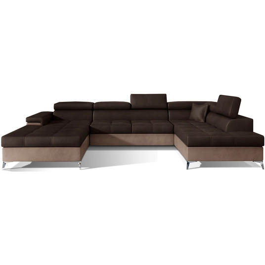 Kampinė sofa Eduardo su patalynės dėže, audinys Monolith 29, Monolith 09