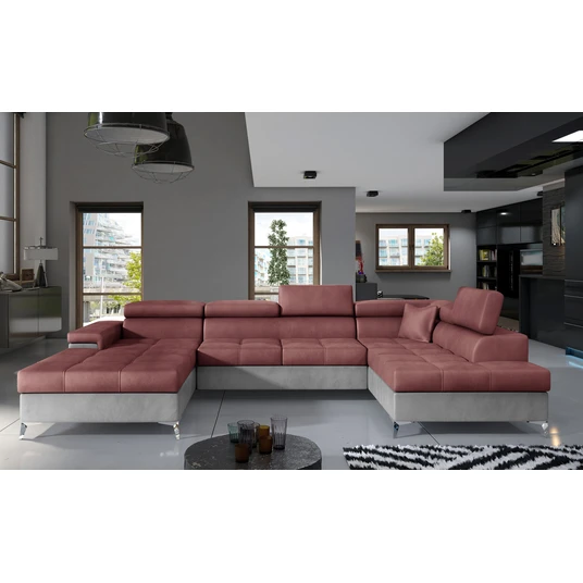 Kampinė sofa Eduardo su patalynės dėže, audinys Monolith 63, Monolith 84