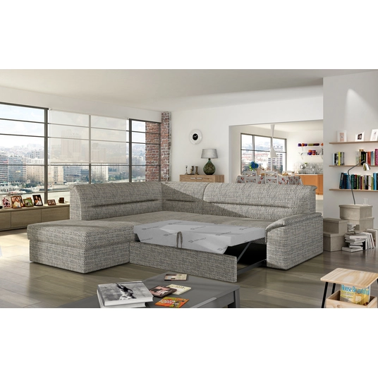 Kampinė sofa Elano su patalynės dėže, audinys Berlin 01