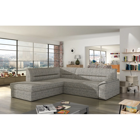 Kampinė sofa Elano su patalynės dėže, audinys Berlin 01