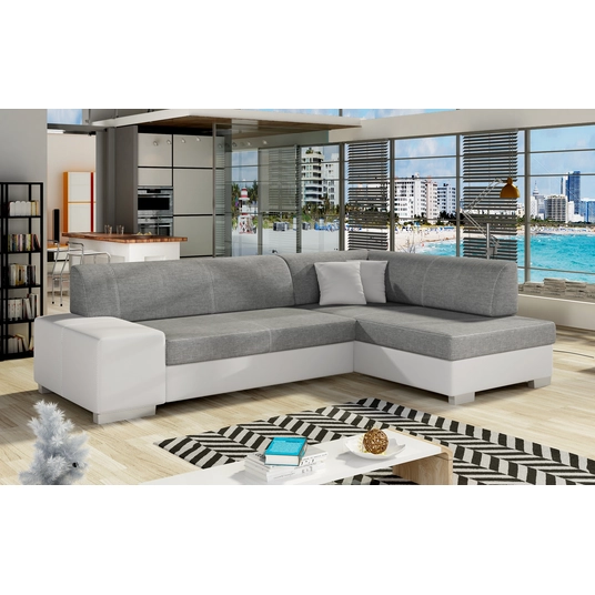 Kampinė sofa Fabio su patalynės dėže, audinys Sawana 05, Soft 17