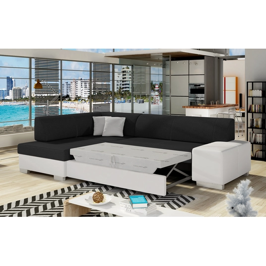 Kampinė sofa Fabio su patalynės dėže, audinys Sawana 14, Soft 17