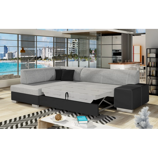 Kampinė sofa Fabio su patalynės dėže, audinys Sawana 21, Soft 11