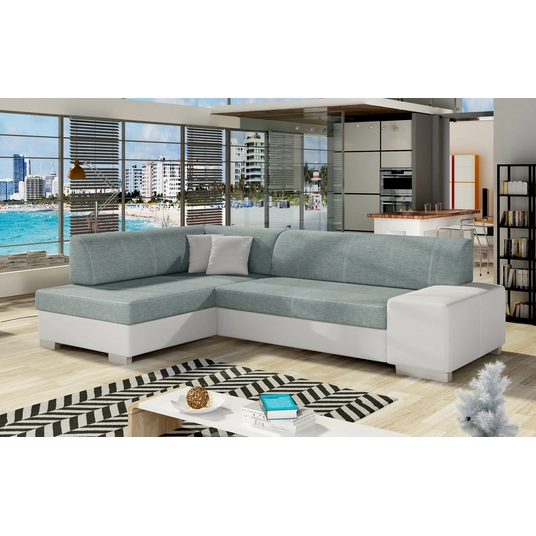 Kampinė sofa Fabio su patalynės dėže, audinys Cover 70, Soft 17