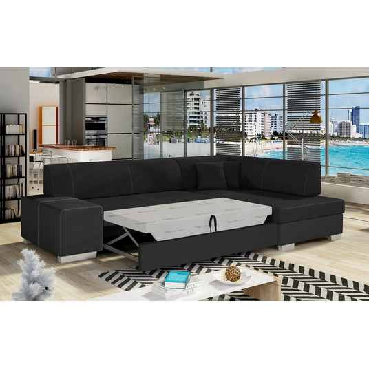 Kampinė sofa Fabio su patalynės dėže, audinys Sawana 14, Soft 11