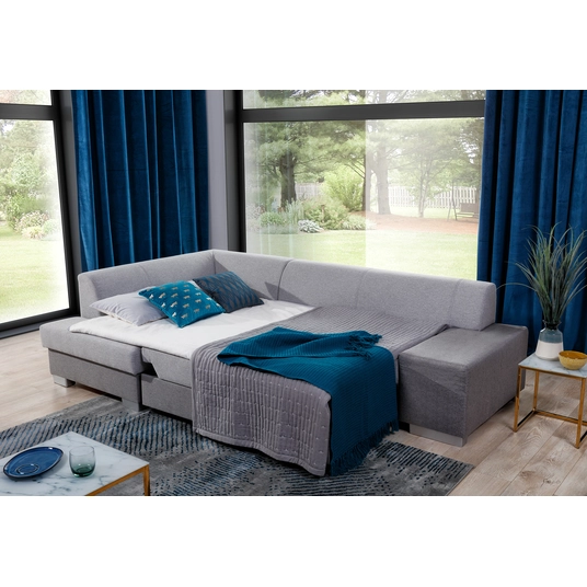 Kampinė sofa Fabio su patalynės dėže, audinys Sawana 21, Sawana 05