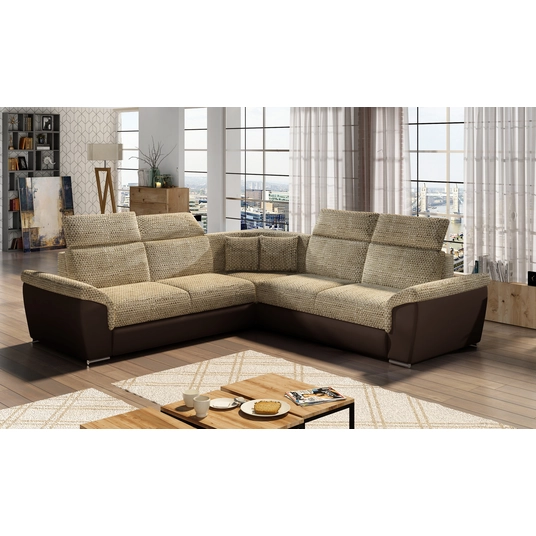 Kampinė sofa Federico su patalynės dėže, audinys Berlin 03, Soft 66
