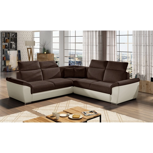 Kampinė sofa Federico su patalynės dėže, audinys Sawana 26, Soft 33