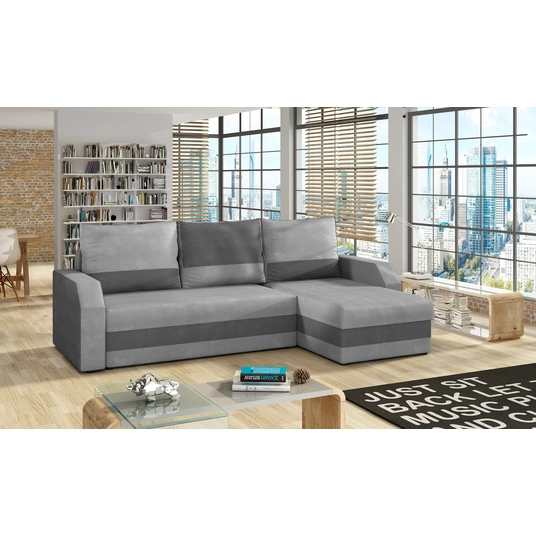 Kampinė sofa Giulio su patalynės dėže, audinys Paros 05, Paros 06