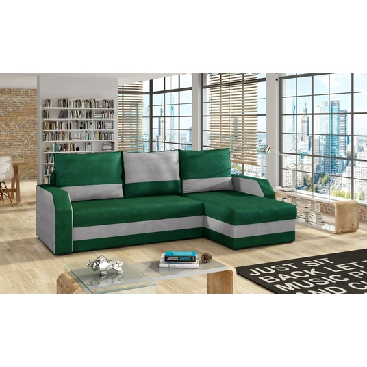 Kampinė sofa Giulio su patalynės dėže, audinys Kronos 19, Paros 05