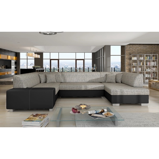Kampinė sofa Havana su patalynės dėže, audinys Berlin 01, Soft 11