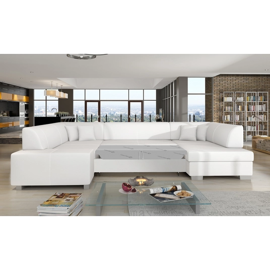 Kampinė sofa Havana su patalynės dėže, audinys Soft 17