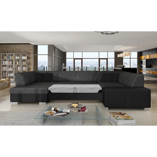 Kampinė sofa Havana su patalynės dėže, audinys Berlin 02, Soft 11