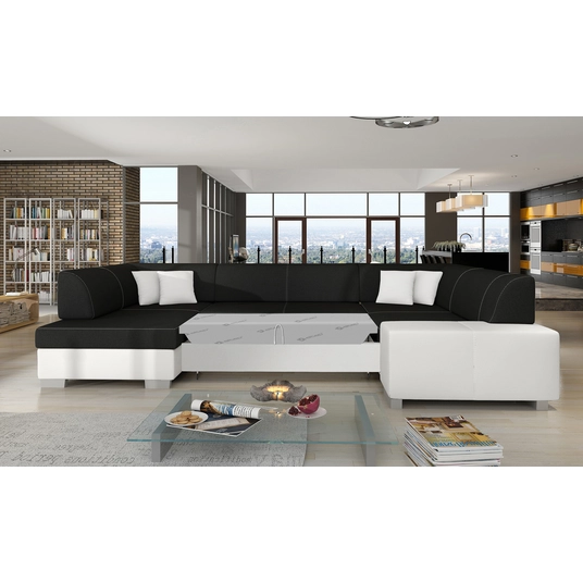 Kampinė sofa Havana su patalynės dėže, audinys Sawana 14, Soft 17