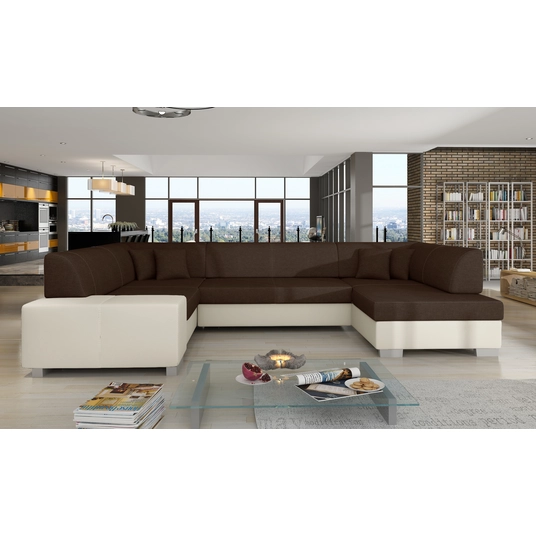Kampinė sofa Havana su patalynės dėže, audinys Sawana 26, Soft 33