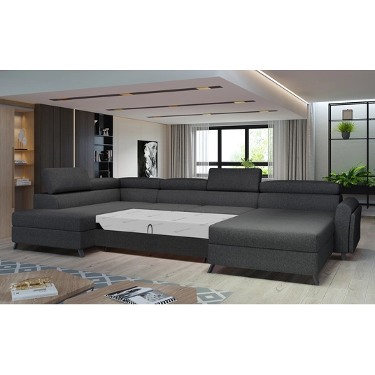 Kampinė sofa Josette su patalynės dėže, audinys Inari 96