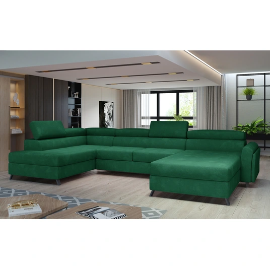 Kampinė sofa Josette su patalynės dėže, audinys Kronos 19