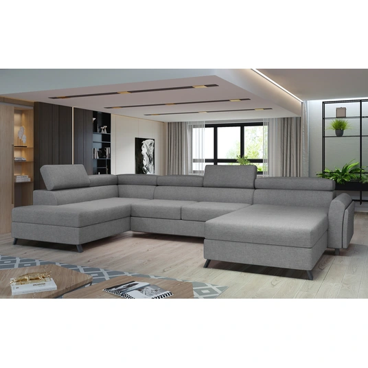 Kampinė sofa Josette su patalynės dėže, audinys Sawana 21