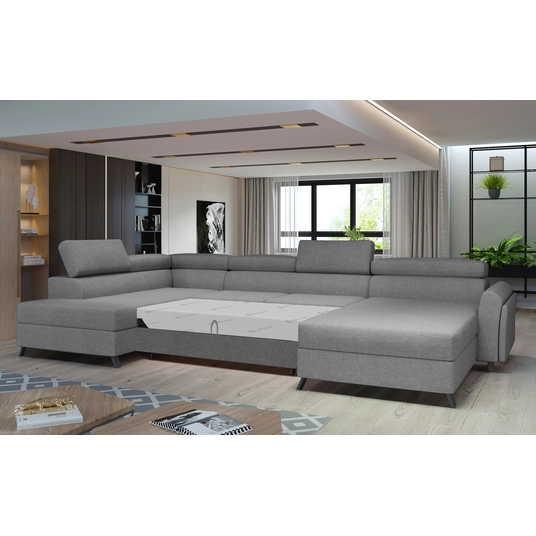 Kampinė sofa Josette su patalynės dėže, audinys Sawana 21