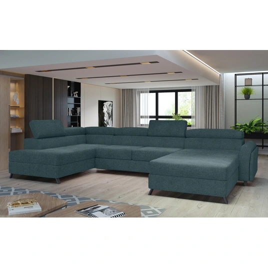 Kampinė sofa Josette su patalynės dėže, audinys Grande 75