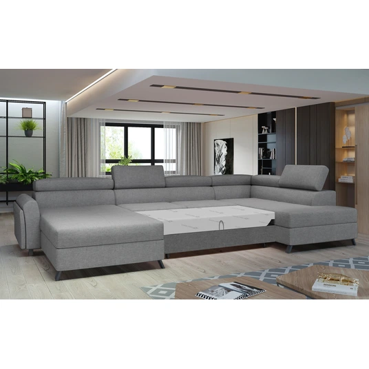Kampinė sofa Josette su patalynės dėže, audinys Sawana 21