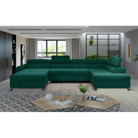 Kampinė sofa Josette su patalynės dėže, audinys Monolith 37