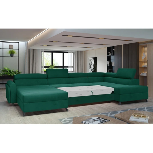 Kampinė sofa Josette su patalynės dėže, audinys Monolith 37