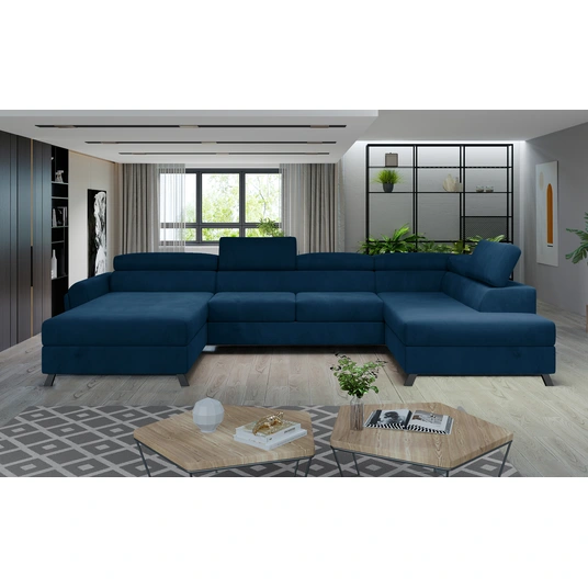 Kampinė sofa Josette su patalynės dėže, audinys Monolith 77