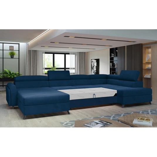 Kampinė sofa Josette su patalynės dėže, audinys Monolith 77