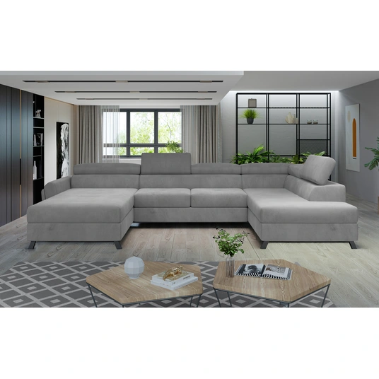 Kampinė sofa Josette su patalynės dėže, audinys Monolith 84