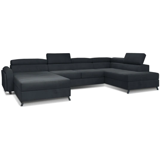 Kampinė sofa Josette su patalynės dėže, audinys Monolith 97