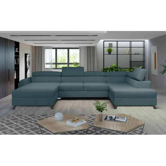 Kampinė sofa Josette su patalynės dėže, audinys Grande 75