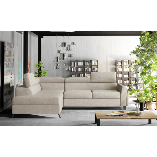 Kampinė sofa Kairos su patalynės dėže, audinys Cover 02