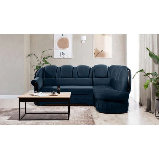 Kampinė sofa Lord su patalynės dėže, audinys Monolith 77