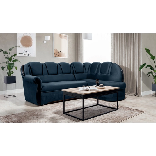 Kampinė sofa Lord su patalynės dėže, audinys Monolith 77