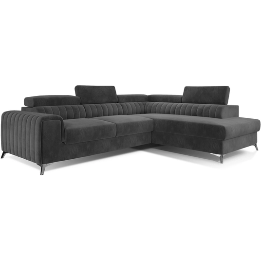 Kampinė sofa Laurence su patalynės dėže, audinys Paros 06